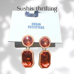 Urban Outfitters Fiery Orange Drop Earrings